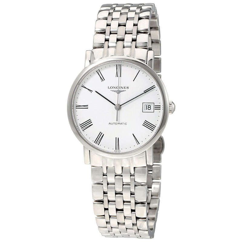 Longines Elegant Automatic White Dial Ladies Steel Watch #L4.809.4.11.6 - Watches of America