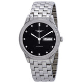 Longines Flagship Automatic Diamond Black Dial Men's Watch #L48994576 - Watches of America