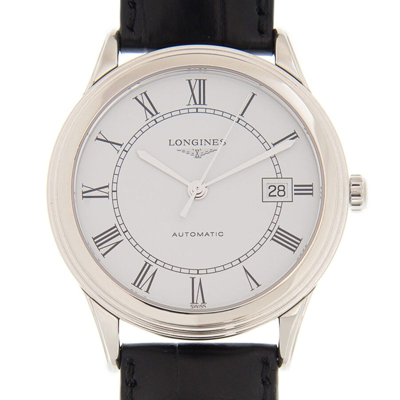 Longines Flagship Automatic White Dial Unisex Watch #L4.874.4.21.2 - Watches of America