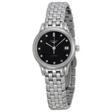 Longines Flagship Diamond  Automatic Black Dial Ladies Watch L42744576#L4.274.4.57.6 - Watches of America