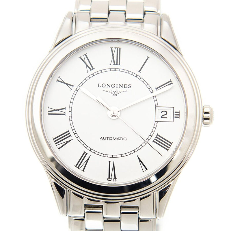 Longines Flahship Automatic White Dial Watch #L47744216 - Watches of America #2