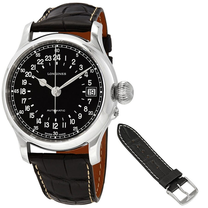 Longines Heritage Avigation Automatic Black Dial Men's Watch #L2.751.4.53.4 - Watches of America