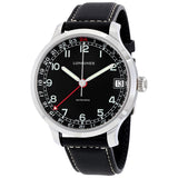 Longines Heritage Military 1938 Black Dial Black Leather Band Stainless Steel Case Automatic Men's Watch #L27894530 - Watches of America