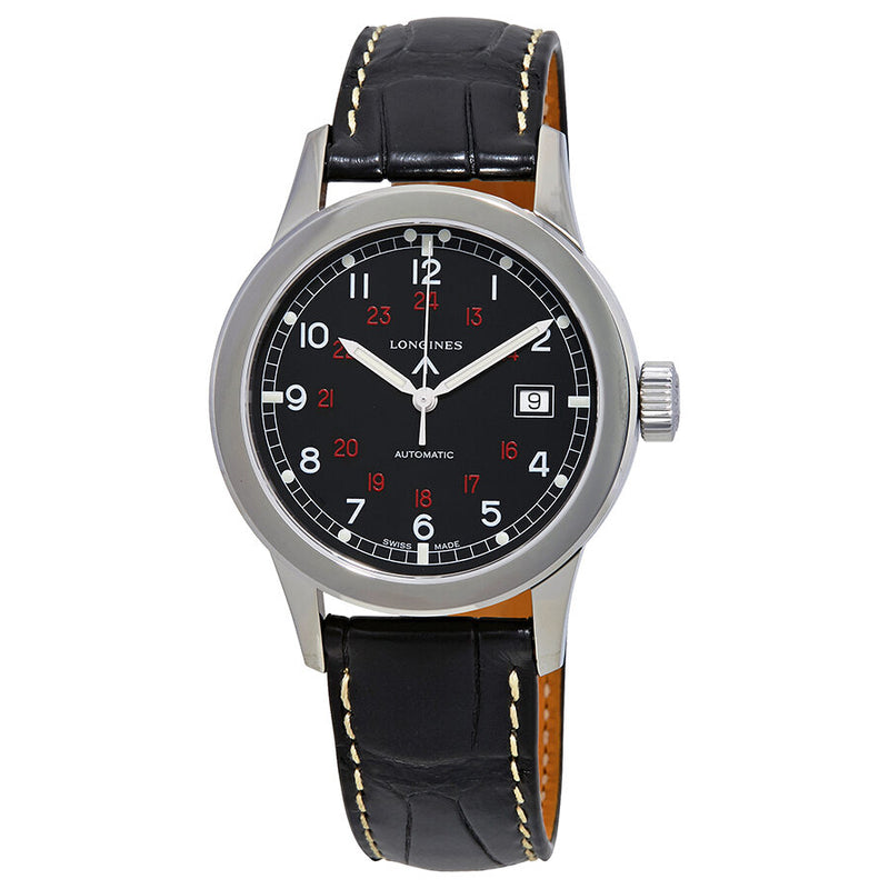 Longines Heritage Military Automatic Black Dial Men's Watch #L28324533 - Watches of America