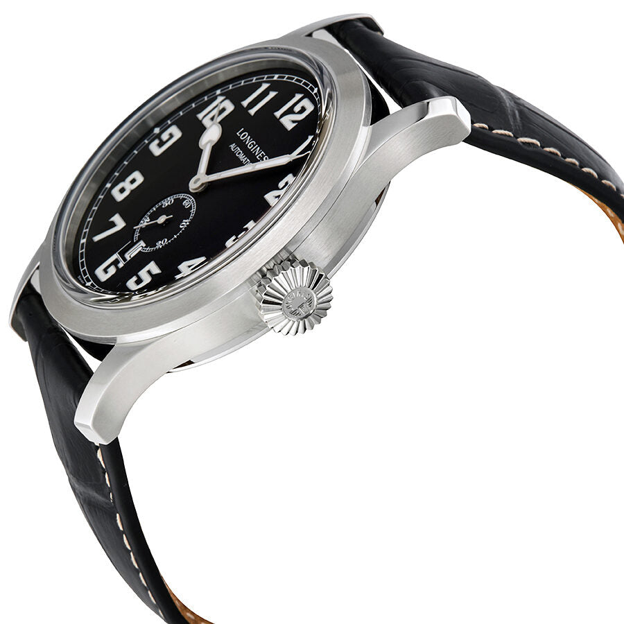 Longines Heritage Miltary Automatic Black Leather Men s Watch L28114530 Watches of America