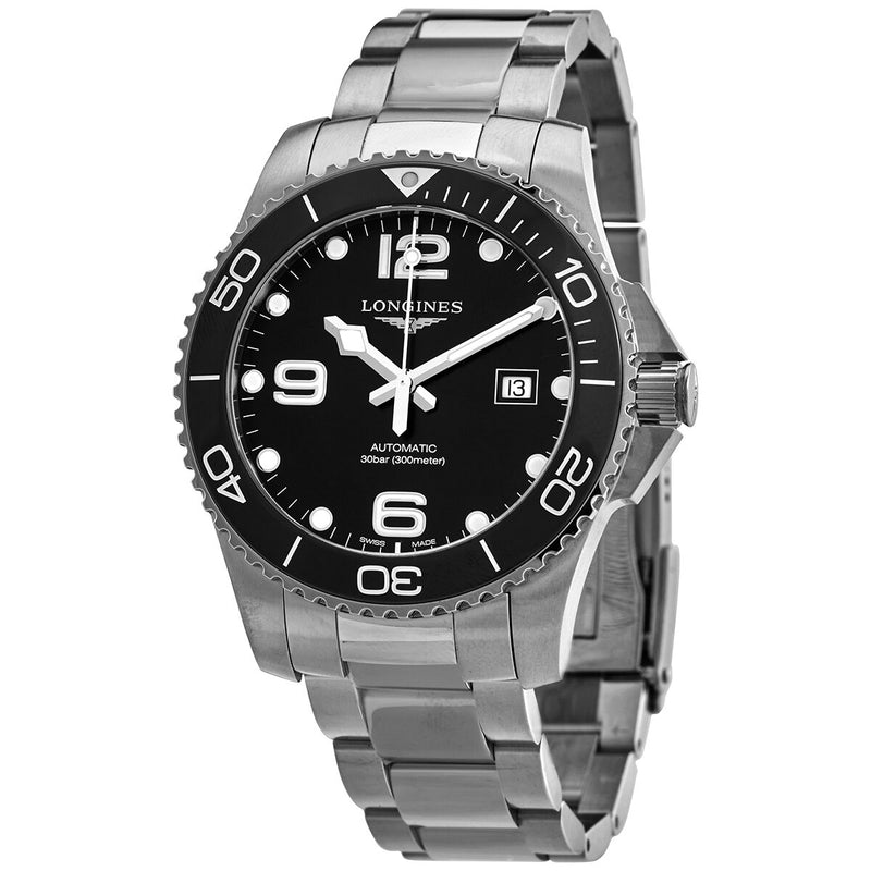 Longines Hydroconquest Automatic Black Ceramic Bezel 43 mm Men's Watch #L37824566 - Watches of America
