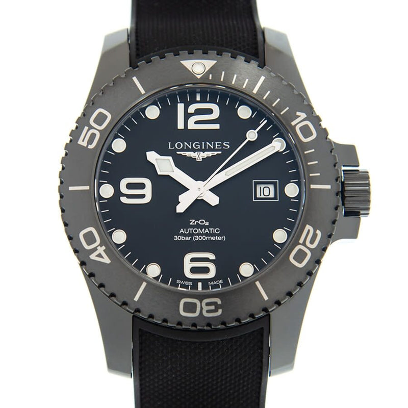 Longines Hydroconquest Automatic All Black Ceramic Men's 43mm Watch #L37844569 - Watches of America #2