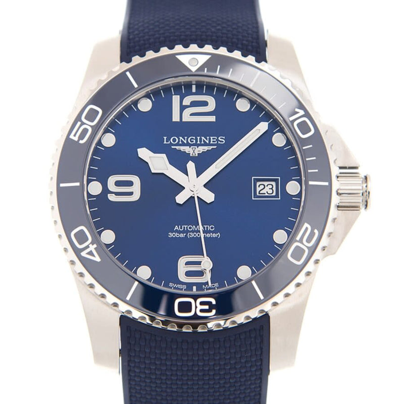 Longines Hydroconquest Automatic Blue Ceramic Bezel 41 mm Men's Watch #L37814969 - Watches of America