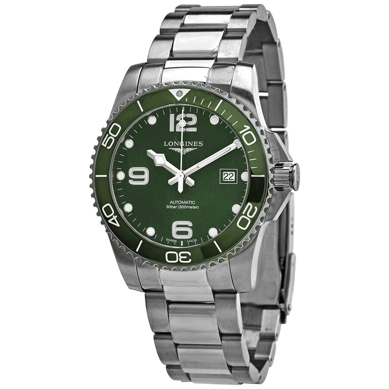 Longines HydroConquest Automatic Green Dial Men's Watch #L37814066 - Watches of America
