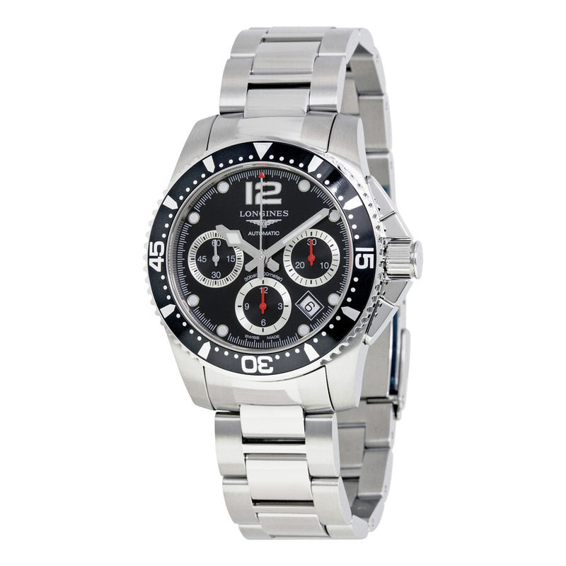 Longines Hydroconquest Automatic Chronograph Black Dial Men's Watch #L3.744.4.56.6 - Watches of America
