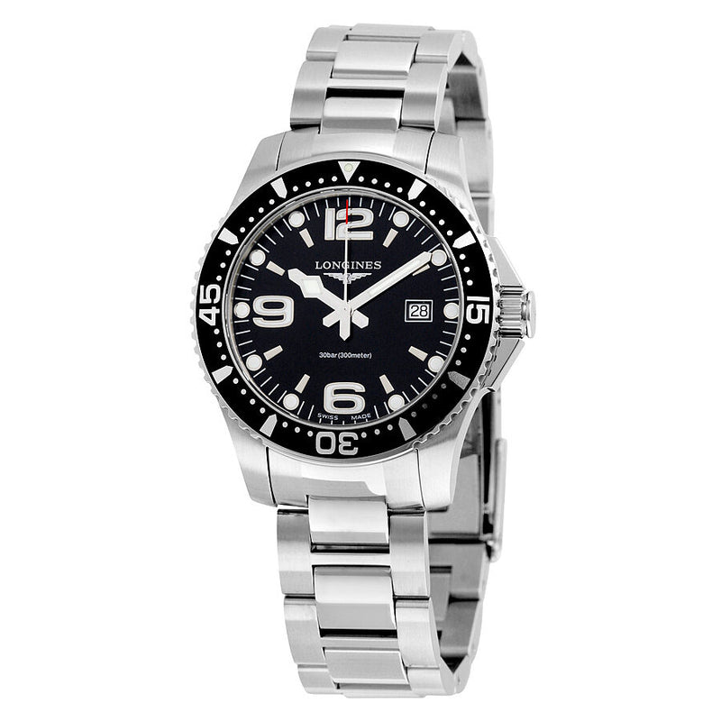 Longines HydroConquest Black Dial Stainless Steel Men's Watch L36404566#L3.640.4.56.6 - Watches of America
