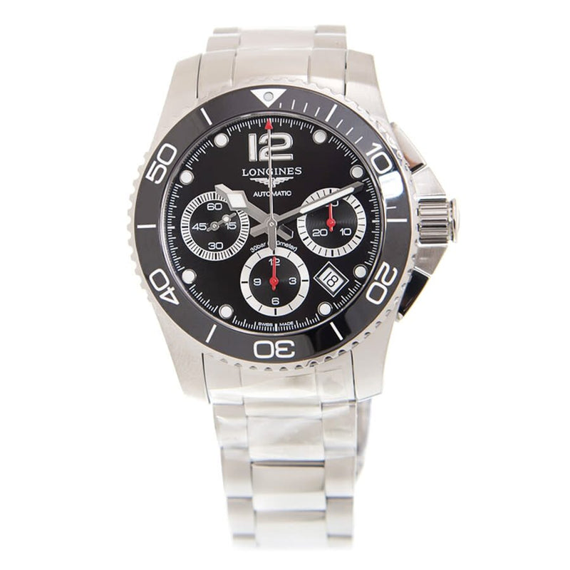 Longines Hydroconquest Chronograph Automatic Black Dial Unisex Watch #L37834566 - Watches of America #3