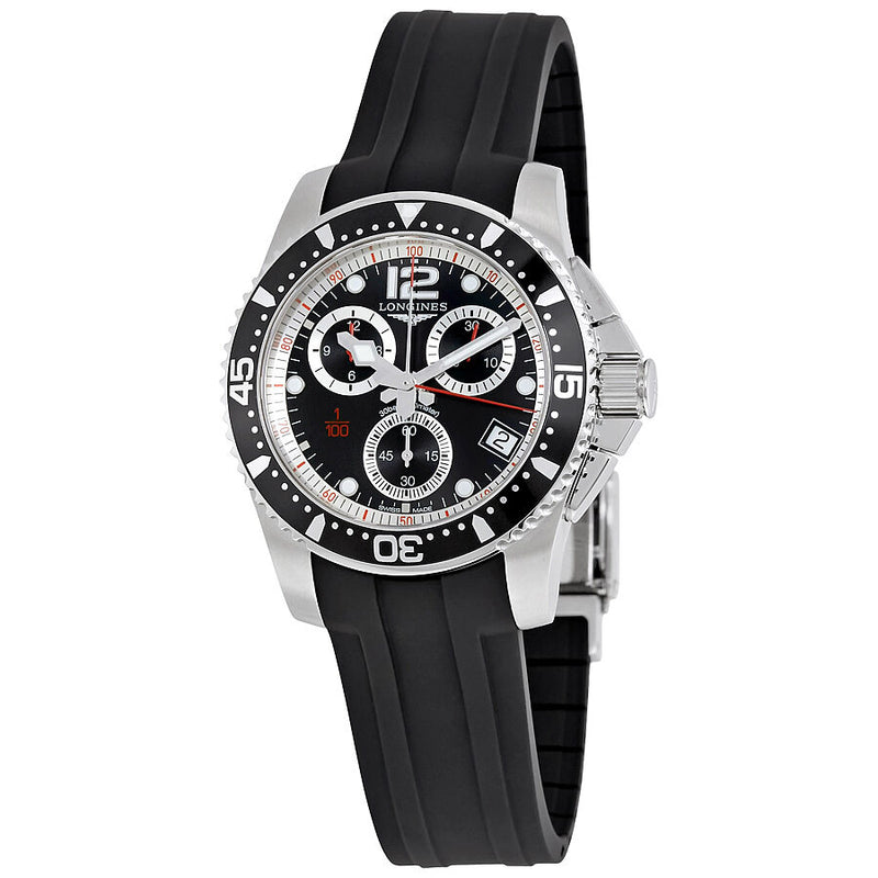 Longines HydroConquest Chronograph Black Dial Men's Watch #L37434562 - Watches of America