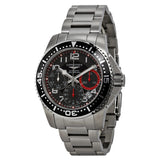 Longines Hydroconquest  Chronograph Black Dial Stainless Steel Men's Watch #L36964536 - Watches of America