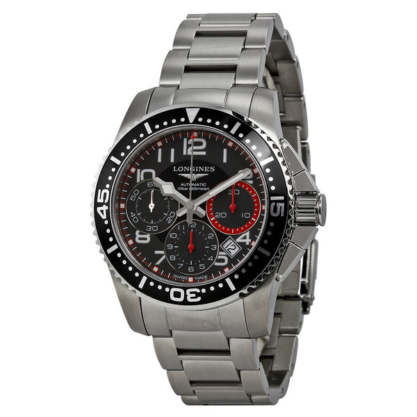 Longines Hydroconquest Chronograph Black Dial Stainless Steel