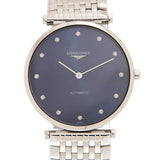 Longines La Grande Automatic Diamond Blue Dial Unisex Watch #L4.908.4.97.6 - Watches of America