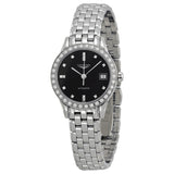 Longines La Grande Classique Automatic Diamond Black Dial Stainless Steel Ladies Watch L42740576#L4.274.0.57.6 - Watches of America