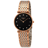 Longines La Grande Classique Black Diamond Dial Ladies Watch #L45121577 - Watches of America