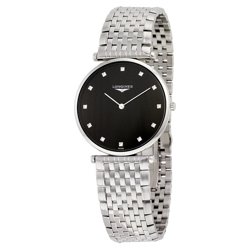 Longines La Grande Classique Black Diamond Dial Men's Watch L47554586#L4.755.4.58.6 - Watches of America
