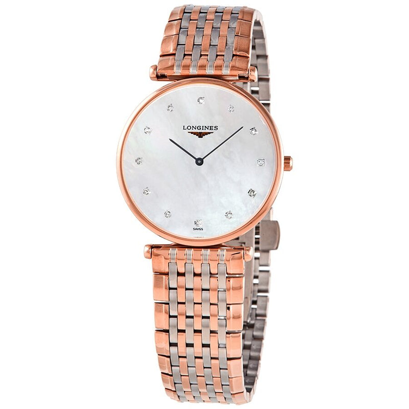Longines La Grande Classique Mother of Pearl Diamond Dial Ladies Watch #L47091887 - Watches of America