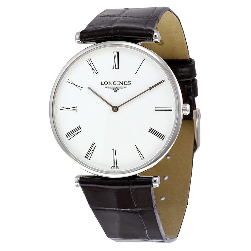 Longines La Grande Classique White Dial Black Leather Watch #L4.766.4.11.2 - Watches of America