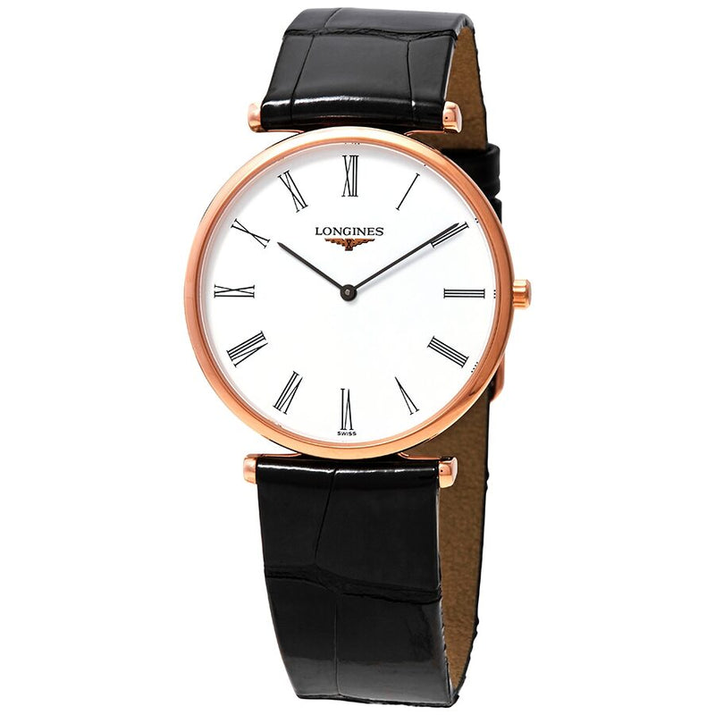Longines La Grande Classique White Dial Ladies Leather Watch #L4.709.1.21.2 - Watches of America