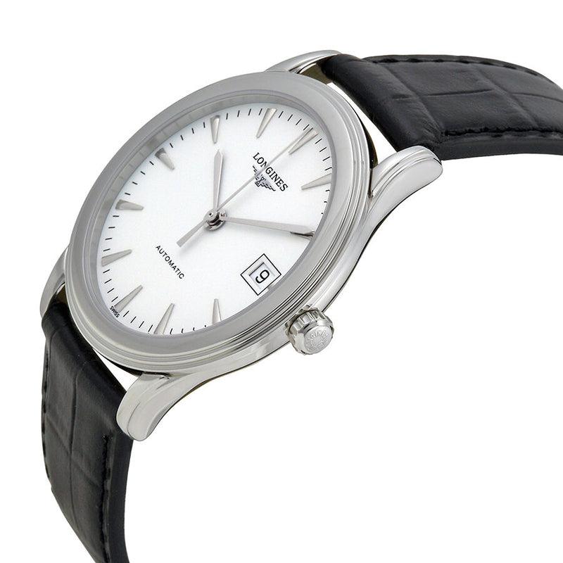 Longines Les Grandes Classiques Flagship White Dial Black Leather Watch L47744122#L4.774.4.12.2 - Watches of America #2