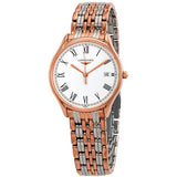 Longines Lyre White Matt Dial Ladies Two Tone Watch L43591117#L4.359.1.11.7 - Watches of America