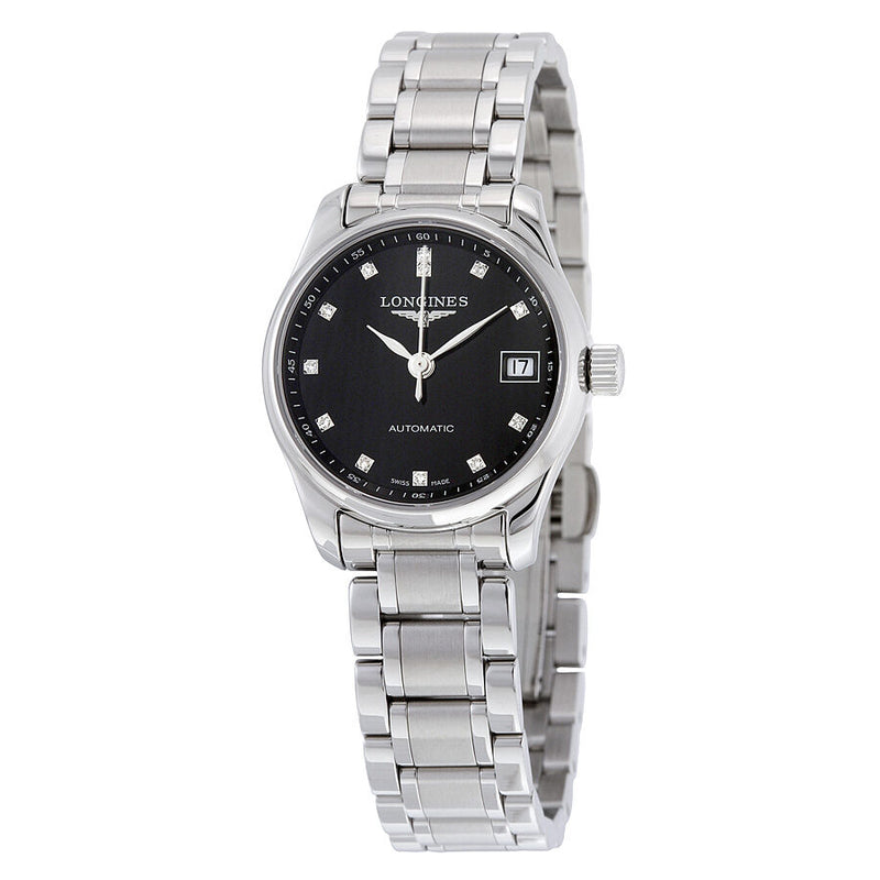 Longines Master Automatic Black Diamond Dial Ladies Watch #L2.128.4.57.6 - Watches of America