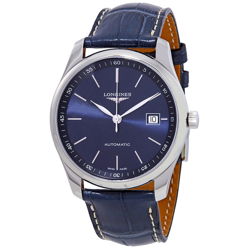 Longines Master Automatic Blue Dial Blue Leather Men's Watch L27934920#L2.793.4.92.0 - Watches of America