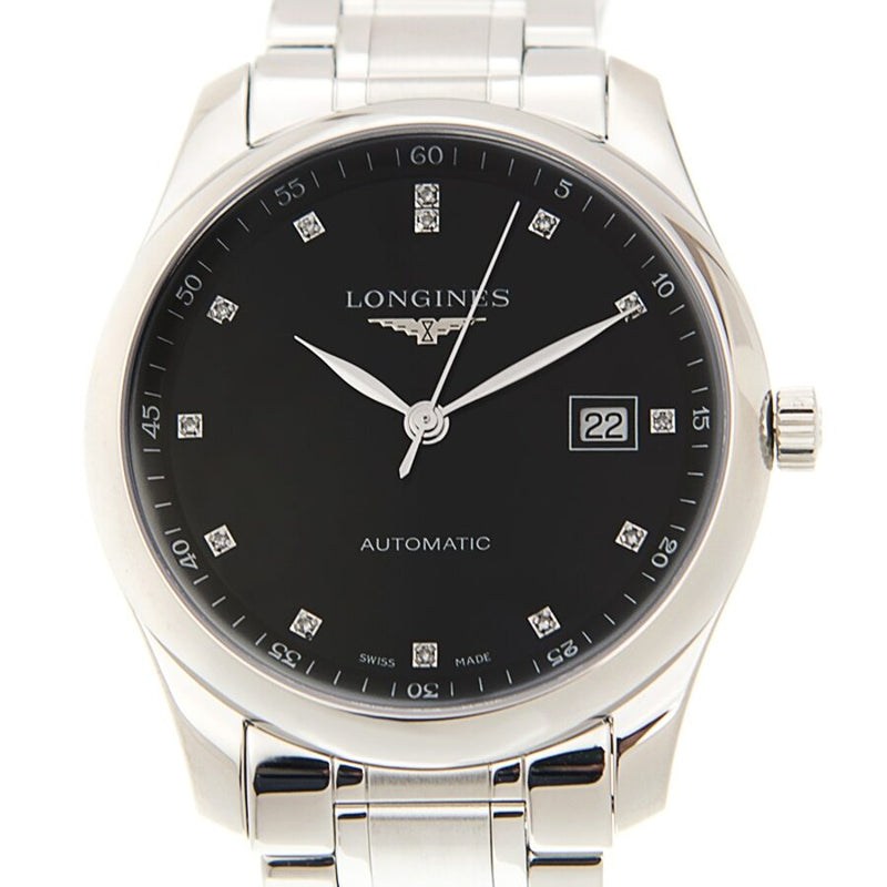 Longines Master Automatic Diamond Black Dial Men's Watch #L2.793.4.57.6 - Watches of America #2