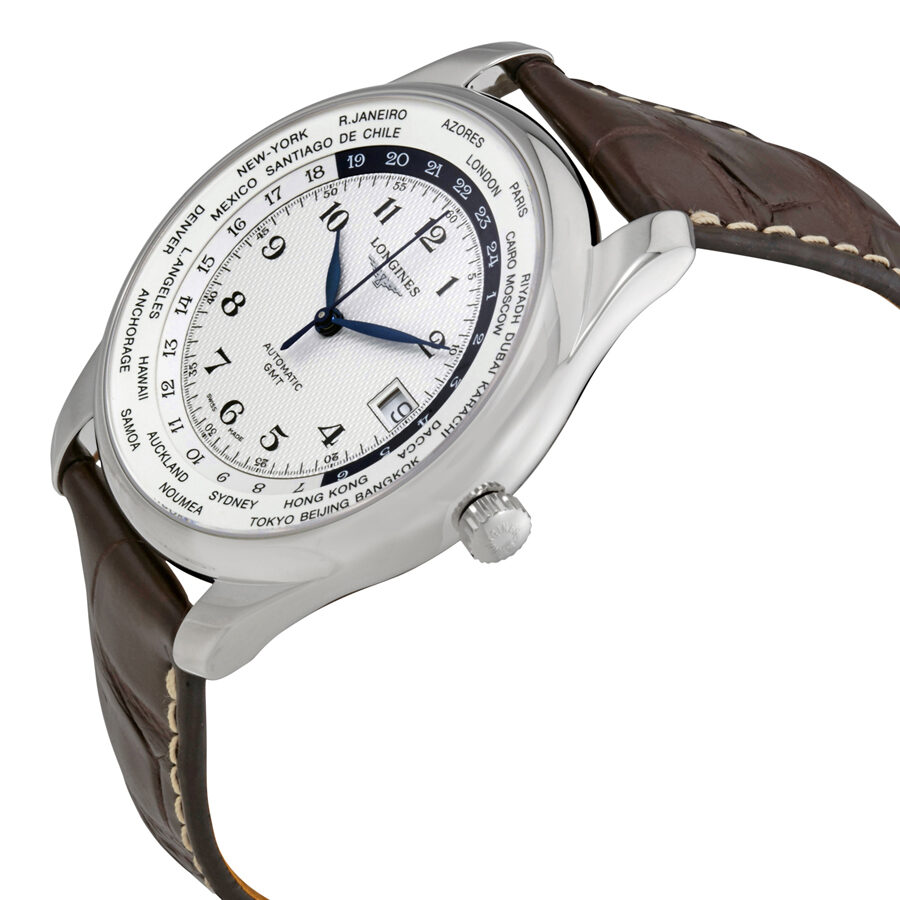 Longines Master Automatic GMT Reloj de hombre con esfera plateada