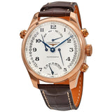 Longines Master 18kt Rose Gold Automatic Guilloche Silver Dial Men's Watch #L2.715.8.78.3 - Watches of America