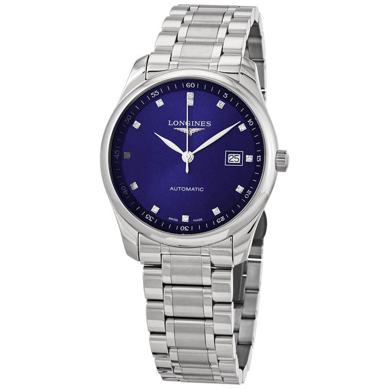 Longines Master Collection Automatic Chronometer Diamond Blue Dial Unisex Watch #L27934976 - Watches of America