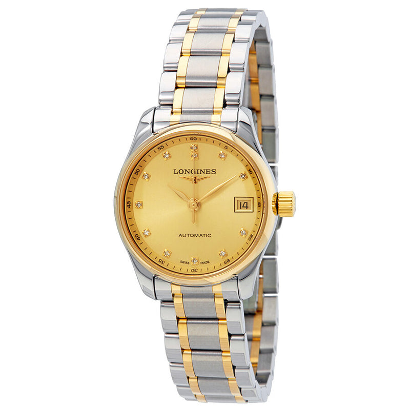Longines Master Collection Automatic Gold Dial Ladies Watch L21285377#L2.128.5.37.7 - Watches of America