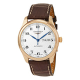 Longines Master Collection Automatic White Dial Brown Leather Unisex Watch #L27558783 - Watches of America