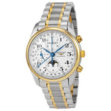 Longines Master Collection Chronograph White Dial Steel and 18k Yellow Gold Men's Watch L26735787#L2.673.5.78.7 - Watches of America