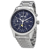 Longines Master Collection Moon Phase Chronograph Automatic Sunray Blue Dial Men's Watch #L2.773.4.92.6 - Watches of America