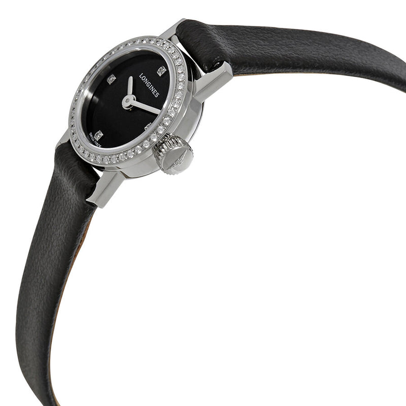 Longines Mini Black Dial Diamond Ladies Watch #L23030572 - Watches of America #2