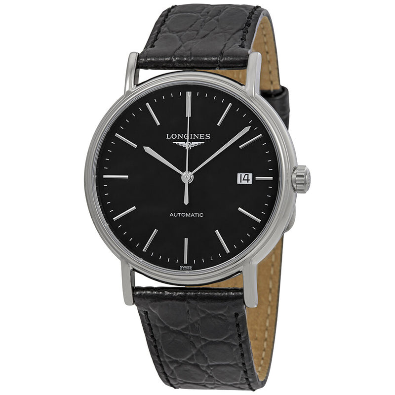 Longines Presence Automatic Black Dial Men's Watch #L49214522 - Watches of America