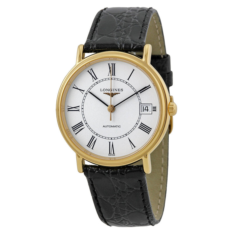 Longines Presence Automatic Black Leather Men's Watch #L4.821.2.11.2 - Watches of America
