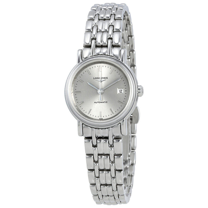 Longines Presence Automatic Silver Dial Ladies Watch #L43214726 - Watches of America
