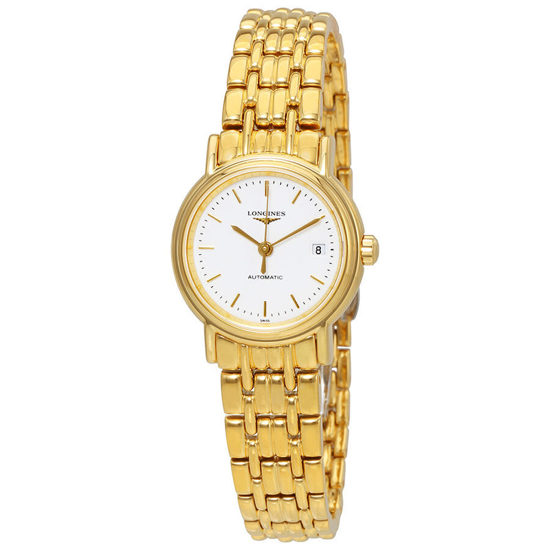 Longines Presence Automatic White Dial Ladies Watch L43212128#L4.321.2.12.8 - Watches of America