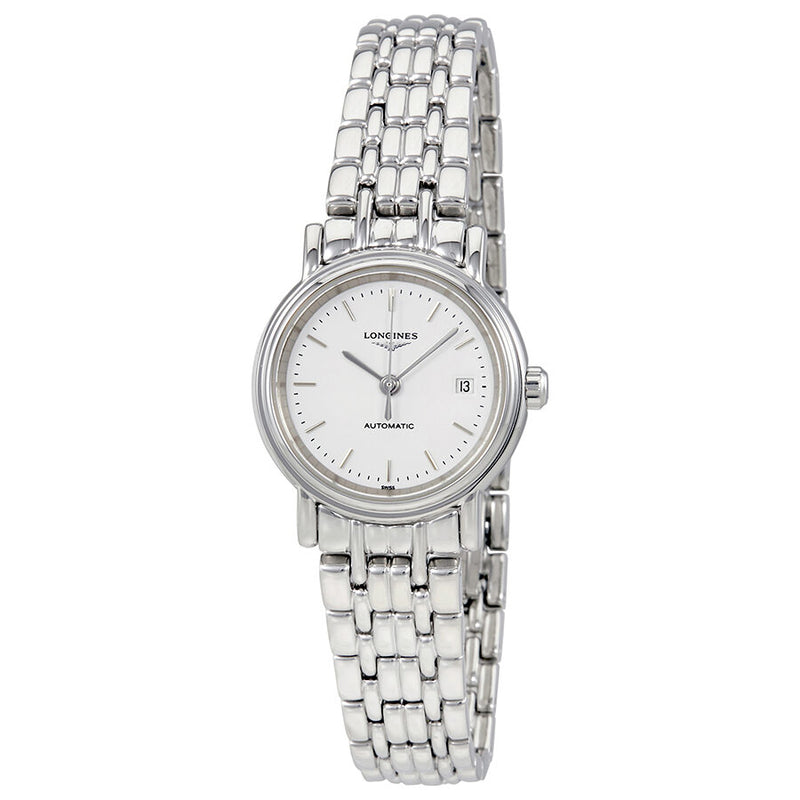 Longines Presence White Dial Automatic Ladies Watch #L43214126 - Watches of America