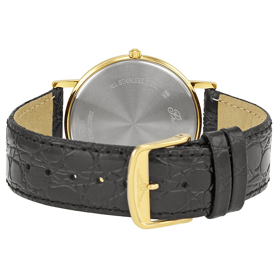 Longines Presence White Dial Black Leather Men's Watch