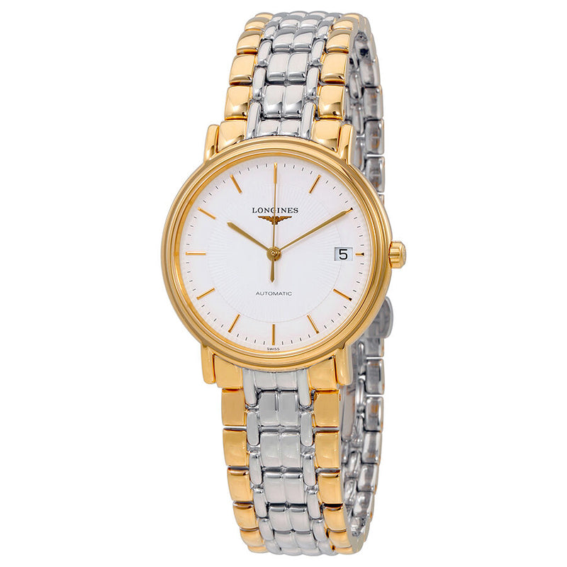 Longines Presence White Dial Ladies Two Tone Watch #L4.821.2.18.7 - Watches of America