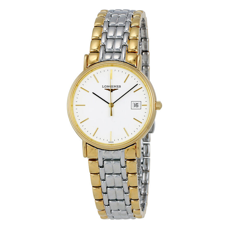Longines Presence White Dial Two-tone Men's Watch L47202127#L4.720.2.12.7 - Watches of America