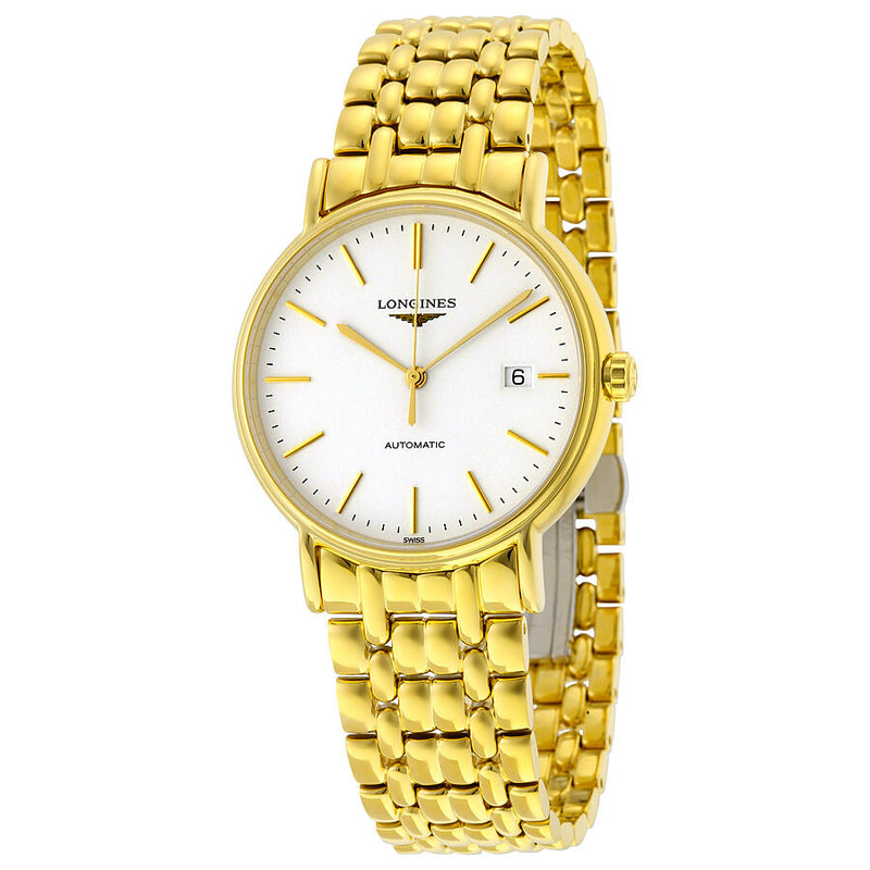 Longines Presence Automatic White Dial Men's Watch L49212128#L4.921.2.12.8 - Watches of America