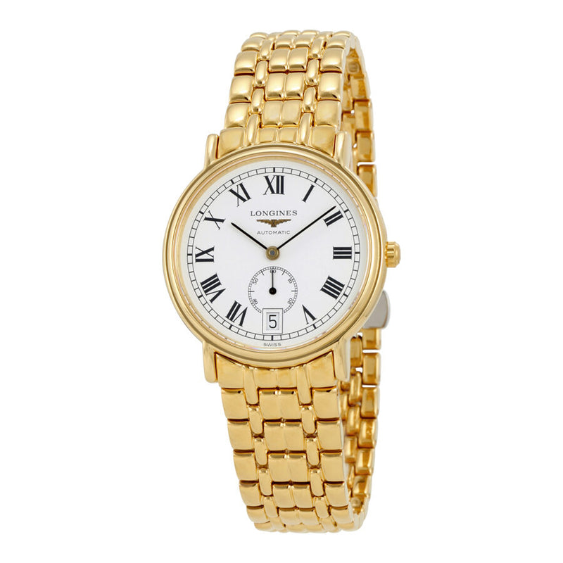Longines Presence White Dial Yellow Gold PVD Ladies Watch #L4.804.4.11.8 - Watches of America