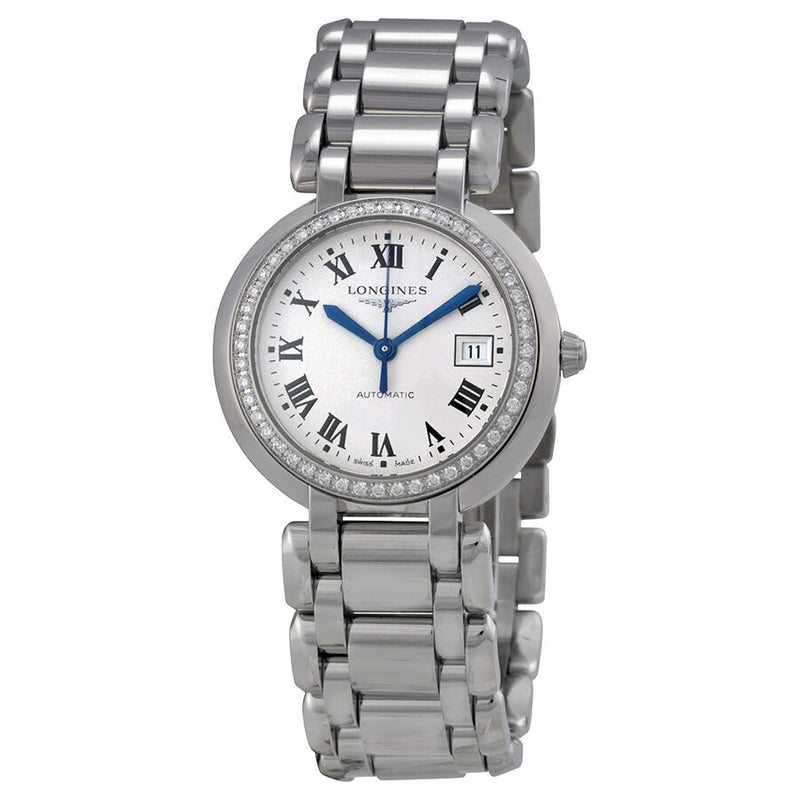 Longines PrimaLuna Automatic Silver Dial Stainless Steel Ladies Watch #L8.113.0.71.6 - Watches of America